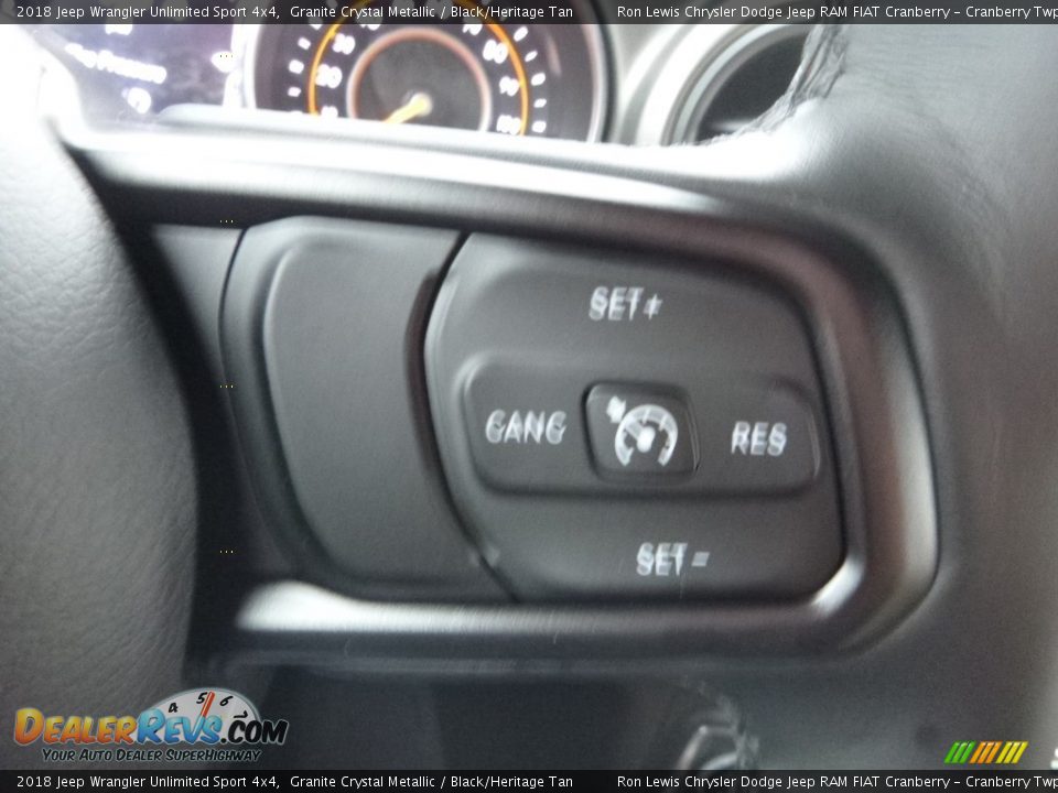 2018 Jeep Wrangler Unlimited Sport 4x4 Granite Crystal Metallic / Black/Heritage Tan Photo #18