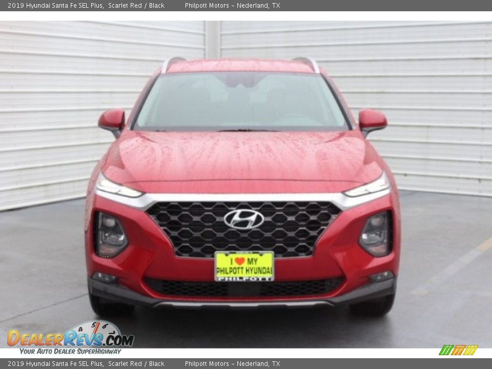 2019 Hyundai Santa Fe SEL Plus Scarlet Red / Black Photo #3