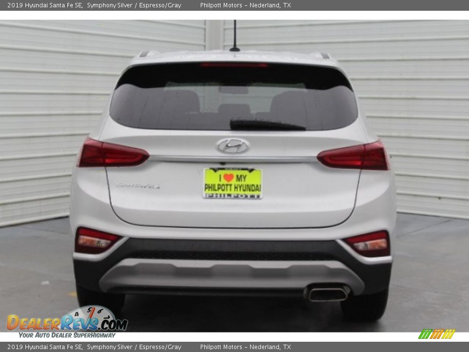 2019 Hyundai Santa Fe SE Symphony Silver / Espresso/Gray Photo #7