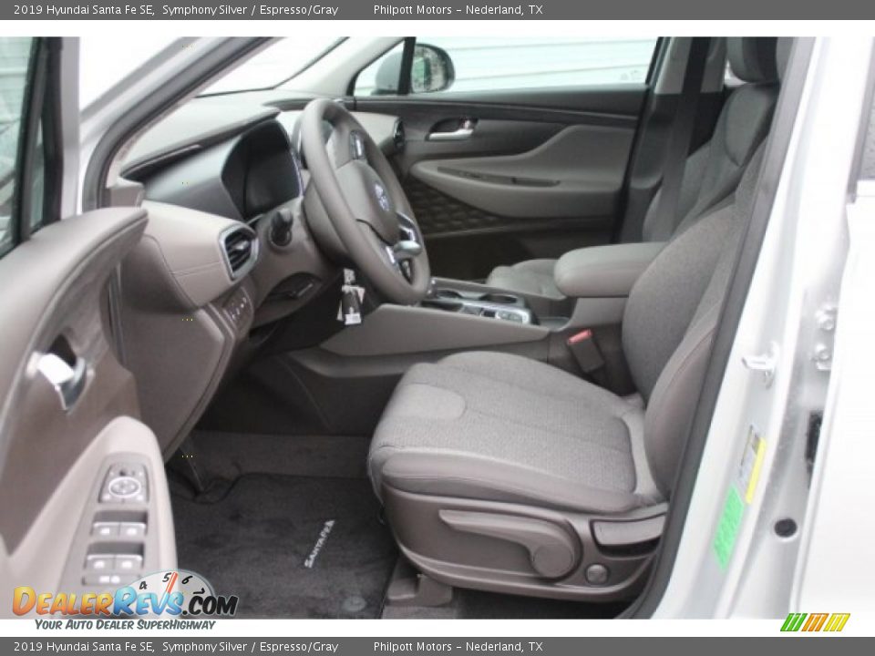 2019 Hyundai Santa Fe SE Symphony Silver / Espresso/Gray Photo #9