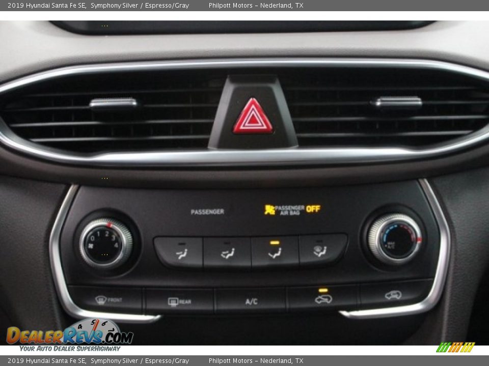 2019 Hyundai Santa Fe SE Symphony Silver / Espresso/Gray Photo #12