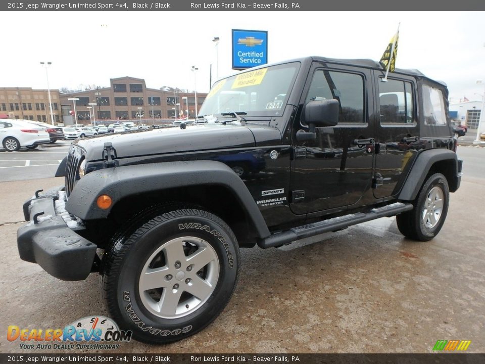 2015 Jeep Wrangler Unlimited Sport 4x4 Black / Black Photo #7