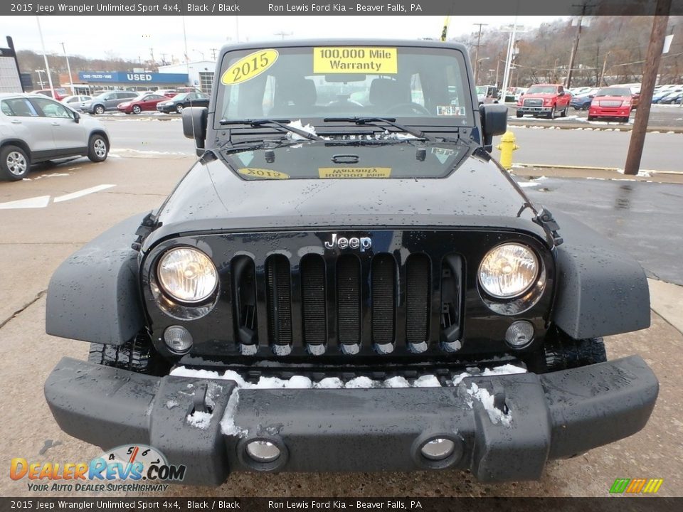 2015 Jeep Wrangler Unlimited Sport 4x4 Black / Black Photo #8