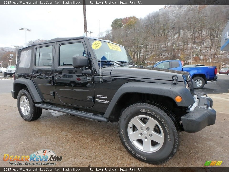 2015 Jeep Wrangler Unlimited Sport 4x4 Black / Black Photo #9