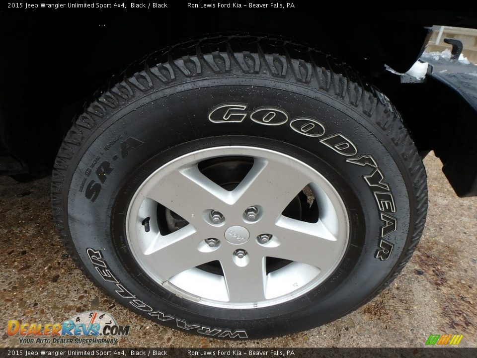2015 Jeep Wrangler Unlimited Sport 4x4 Black / Black Photo #10