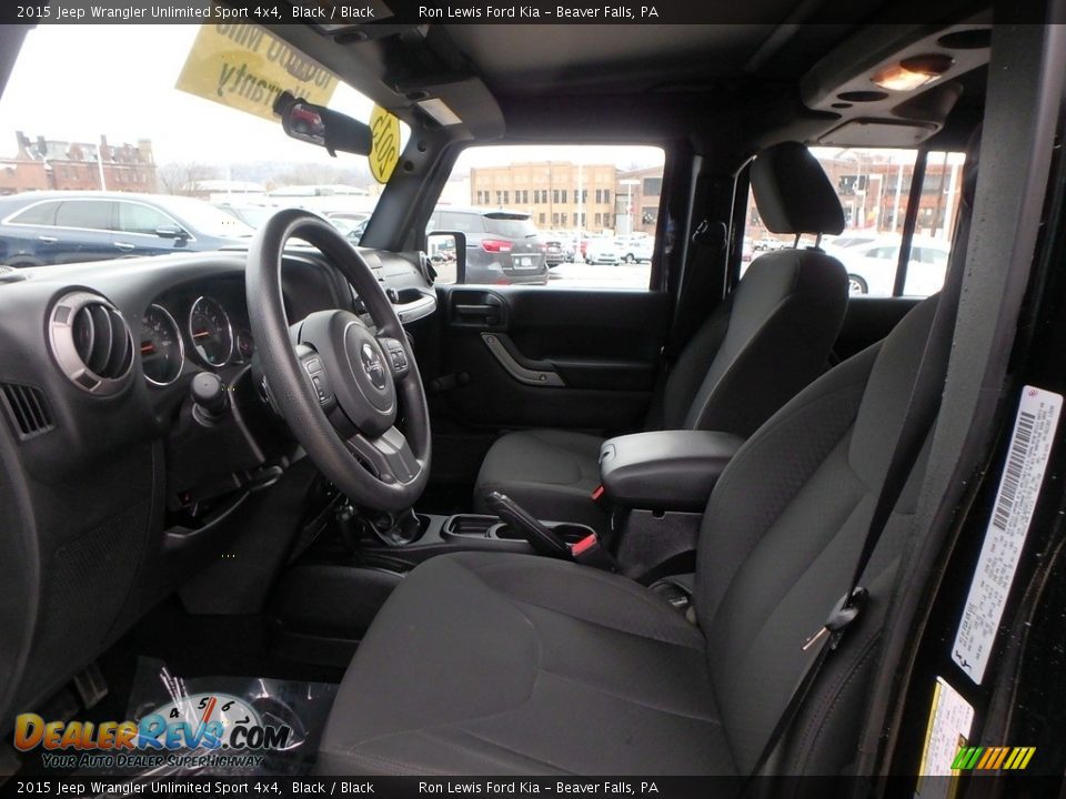 2015 Jeep Wrangler Unlimited Sport 4x4 Black / Black Photo #12