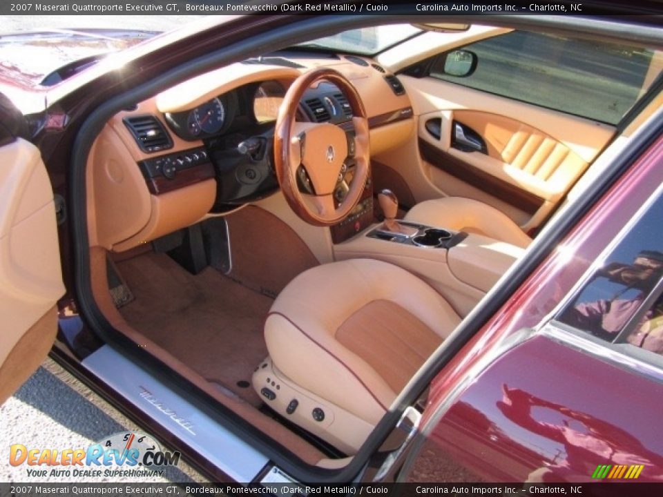 2007 Maserati Quattroporte Executive GT Bordeaux Pontevecchio (Dark Red Metallic) / Cuoio Photo #16