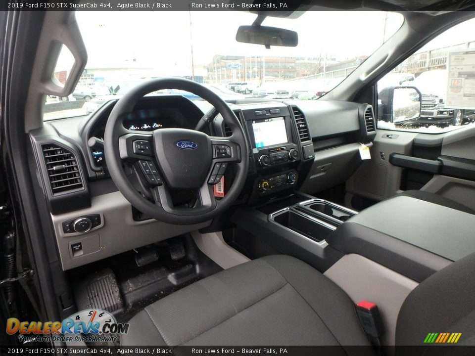 Black Interior - 2019 Ford F150 STX SuperCab 4x4 Photo #13