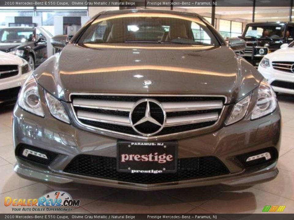 2010 Mercedes-Benz E 550 Coupe Olivine Gray Metallic / Natural Beige Photo #2