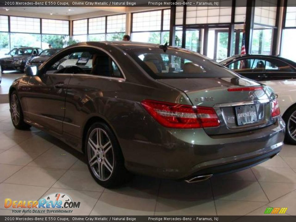 2010 Mercedes-Benz E 550 Coupe Olivine Gray Metallic / Natural Beige Photo #4