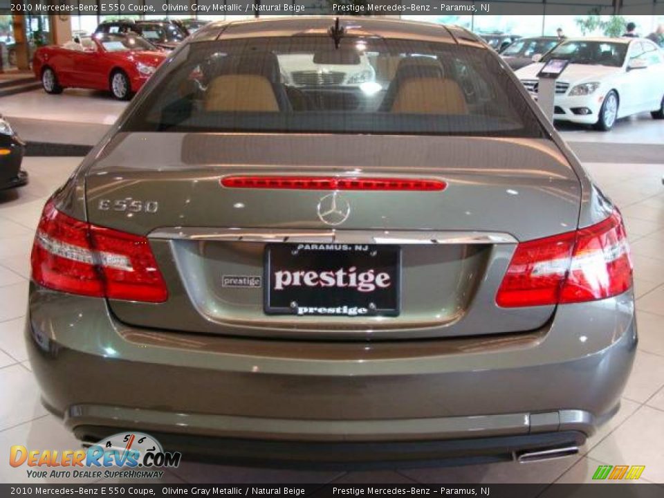 2010 Mercedes-Benz E 550 Coupe Olivine Gray Metallic / Natural Beige Photo #5