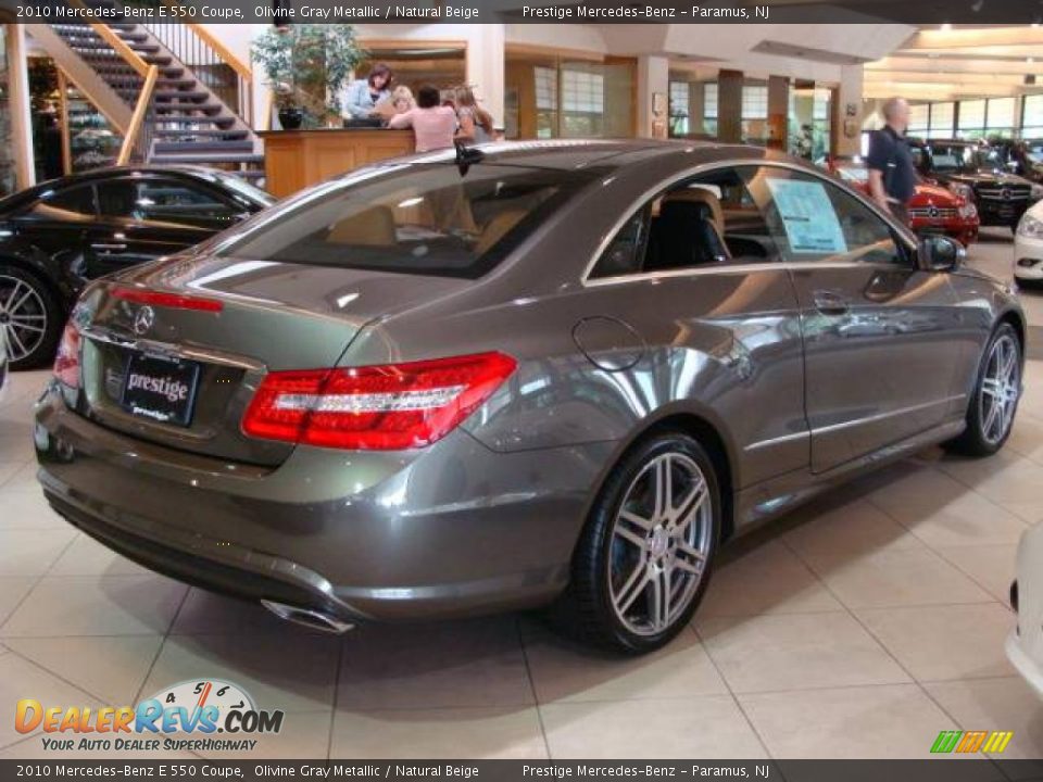 2010 Mercedes-Benz E 550 Coupe Olivine Gray Metallic / Natural Beige Photo #6