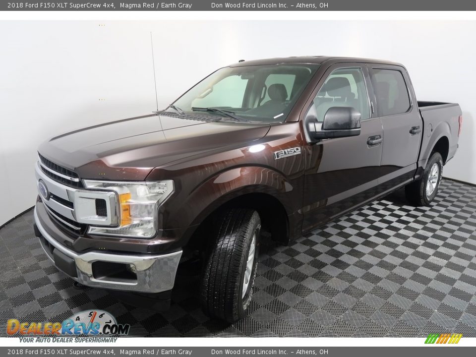 2018 Ford F150 XLT SuperCrew 4x4 Magma Red / Earth Gray Photo #7