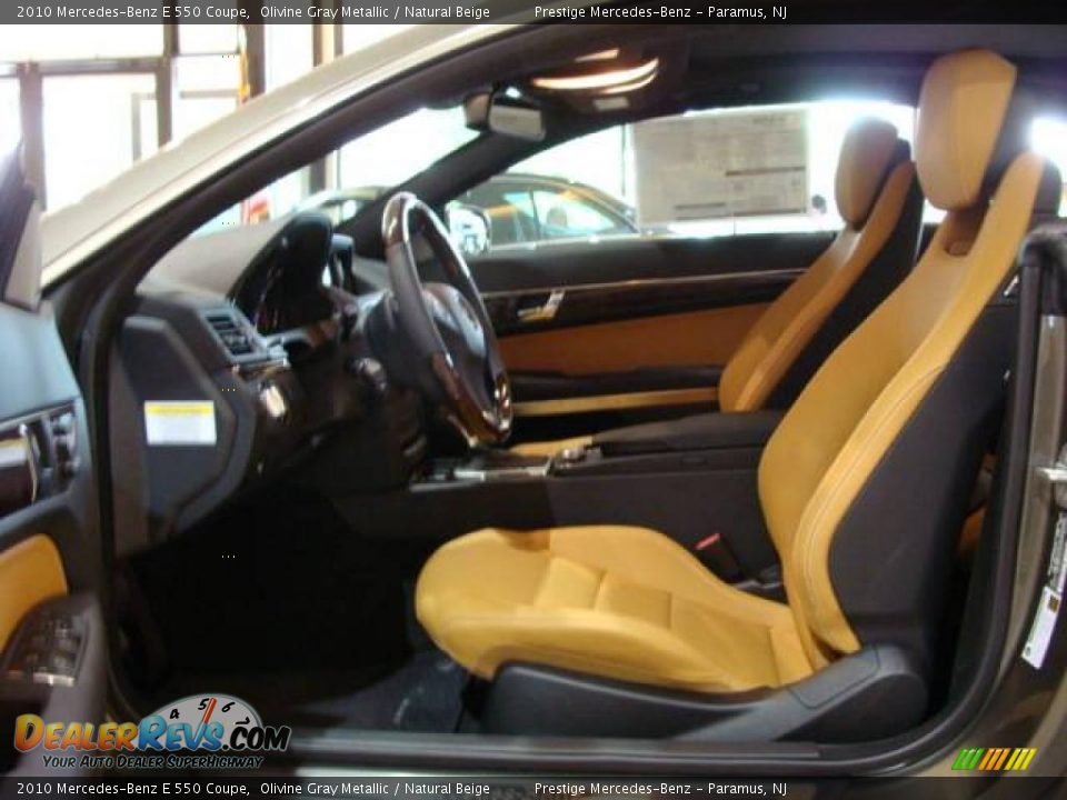 2010 Mercedes-Benz E 550 Coupe Olivine Gray Metallic / Natural Beige Photo #8