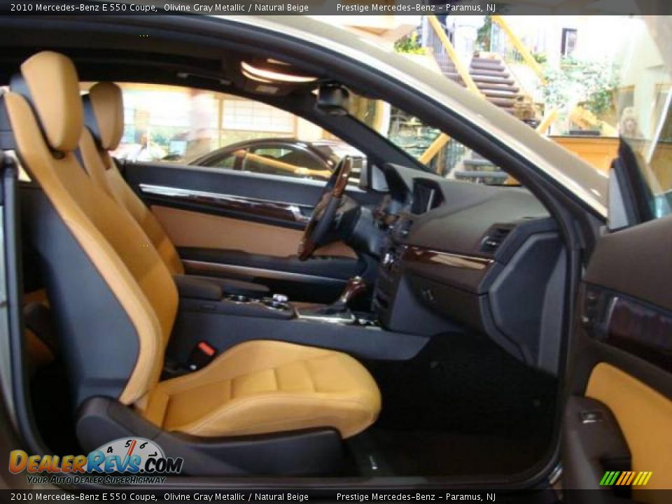2010 Mercedes-Benz E 550 Coupe Olivine Gray Metallic / Natural Beige Photo #9