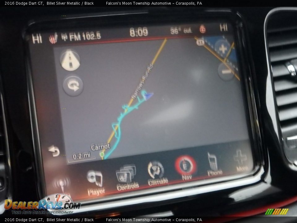 2016 Dodge Dart GT Billet Silver Metallic / Black Photo #22