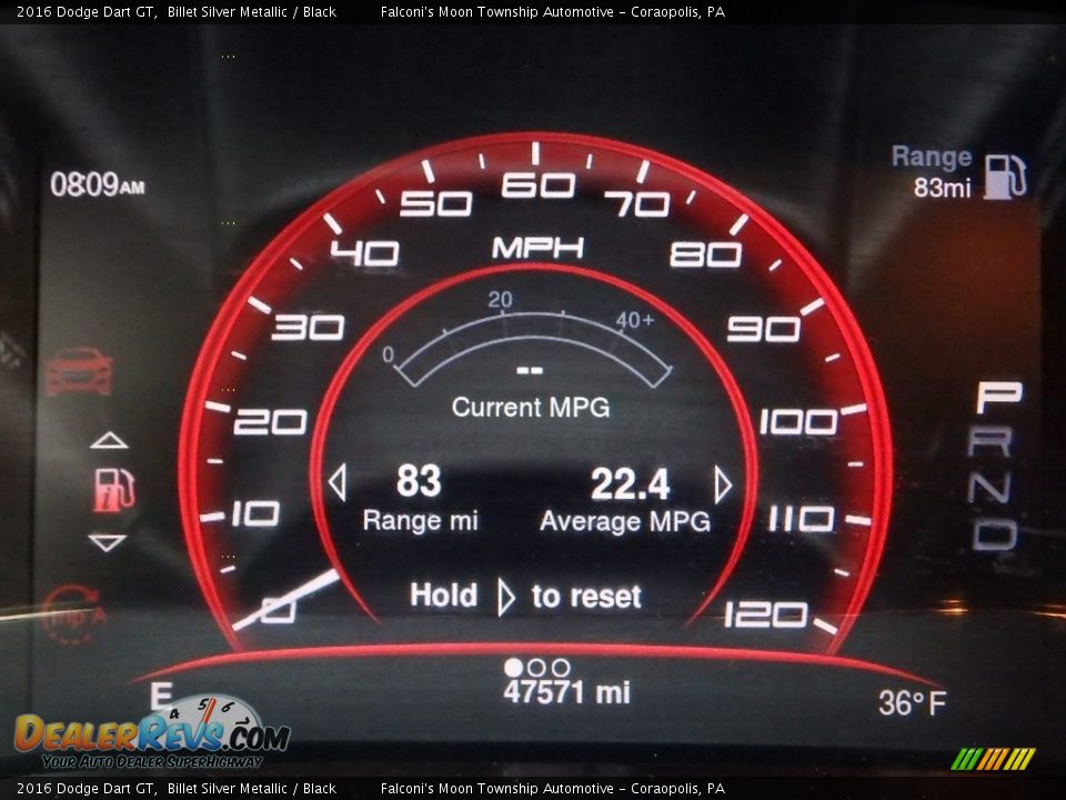 2016 Dodge Dart GT Billet Silver Metallic / Black Photo #24