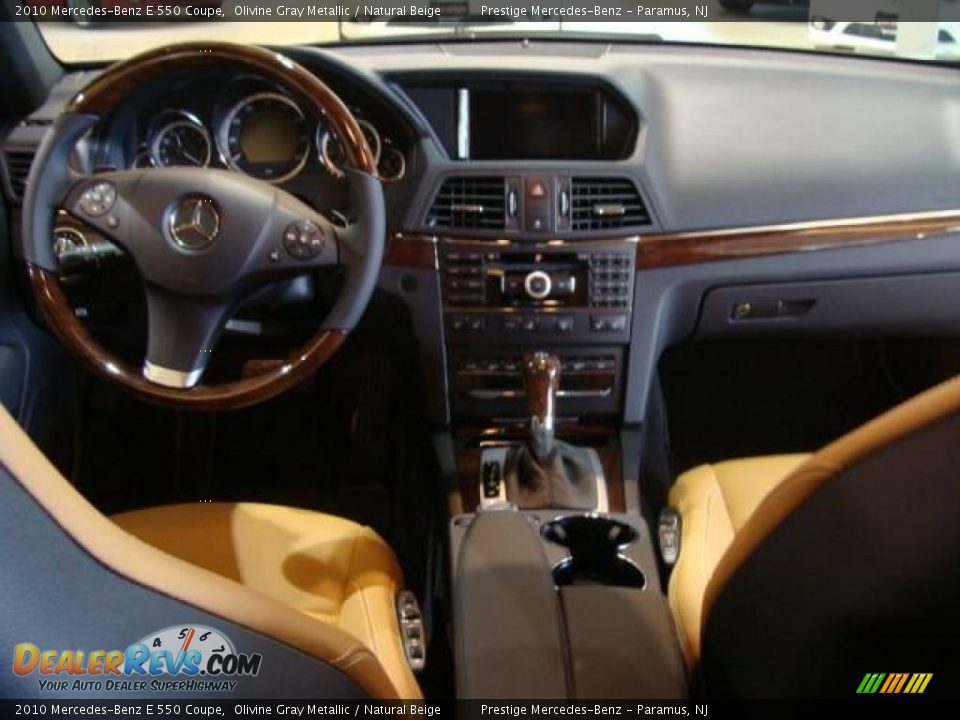 2010 Mercedes-Benz E 550 Coupe Olivine Gray Metallic / Natural Beige Photo #10