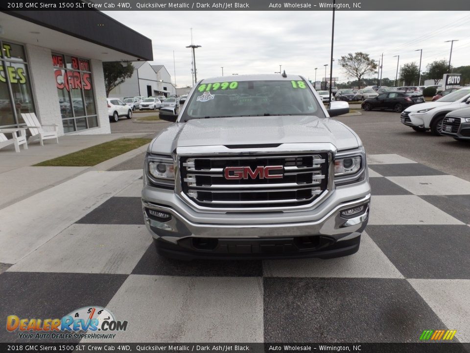 2018 GMC Sierra 1500 SLT Crew Cab 4WD Quicksilver Metallic / Dark Ash/Jet Black Photo #2