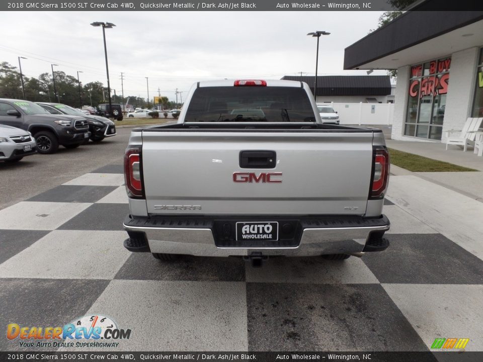 2018 GMC Sierra 1500 SLT Crew Cab 4WD Quicksilver Metallic / Dark Ash/Jet Black Photo #4