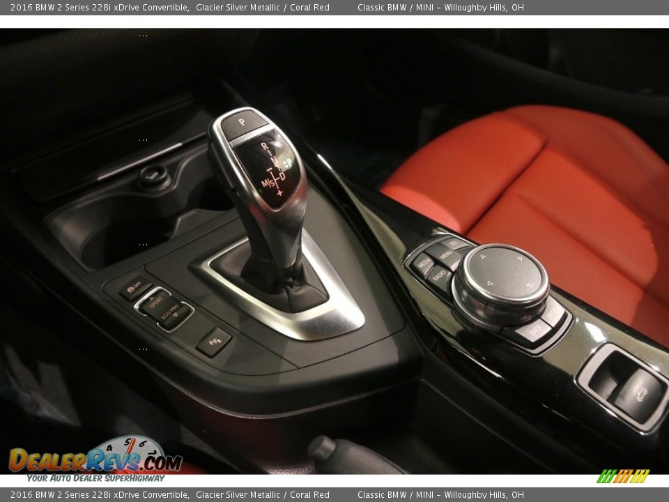 2016 BMW 2 Series 228i xDrive Convertible Glacier Silver Metallic / Coral Red Photo #10