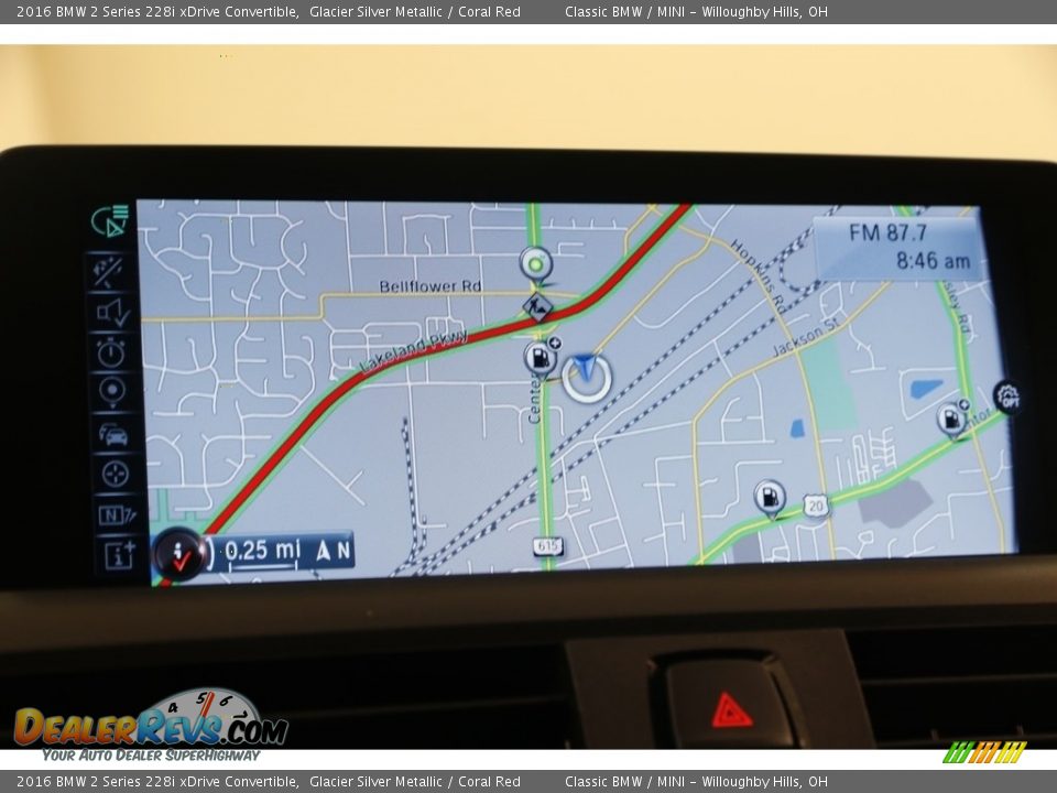 2016 BMW 2 Series 228i xDrive Convertible Glacier Silver Metallic / Coral Red Photo #12