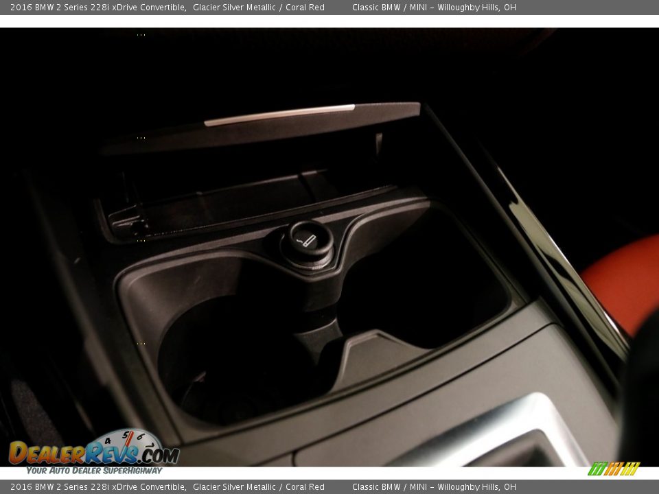 2016 BMW 2 Series 228i xDrive Convertible Glacier Silver Metallic / Coral Red Photo #14