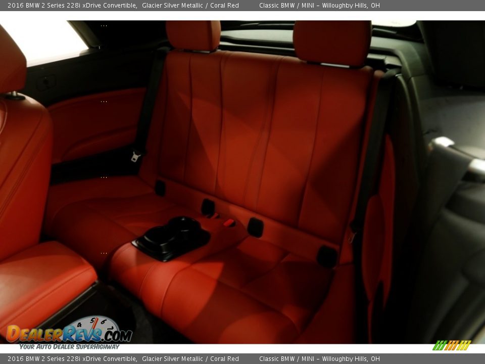 2016 BMW 2 Series 228i xDrive Convertible Glacier Silver Metallic / Coral Red Photo #17