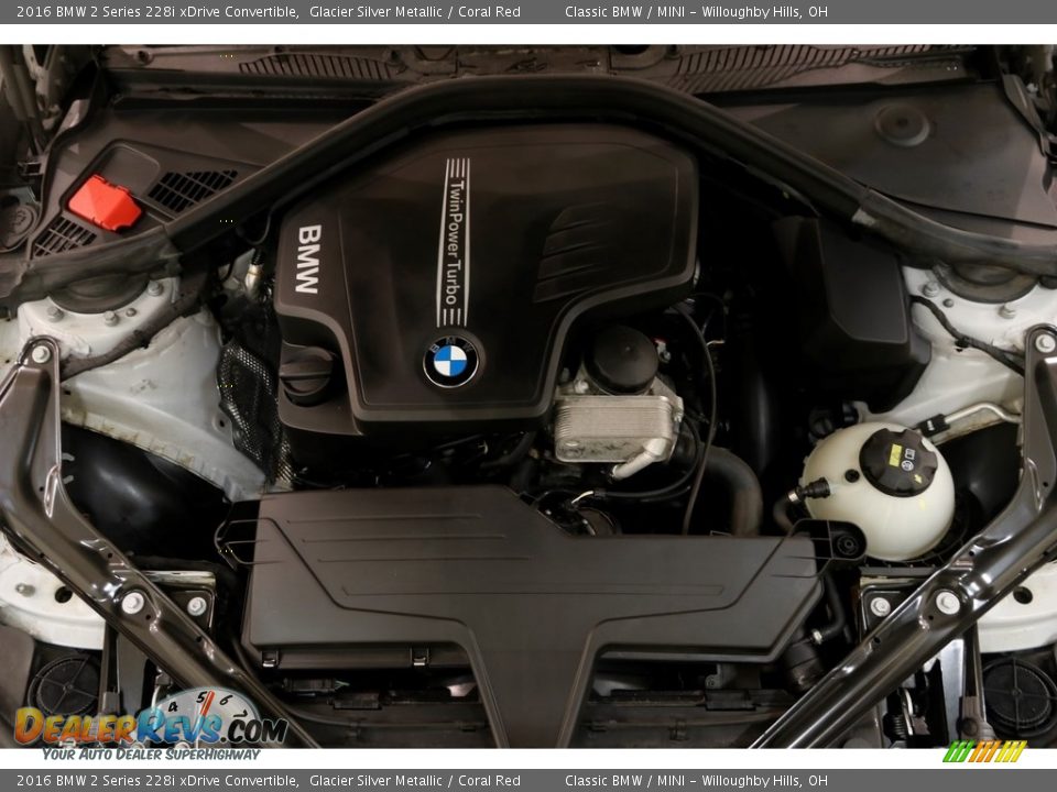 2016 BMW 2 Series 228i xDrive Convertible Glacier Silver Metallic / Coral Red Photo #19