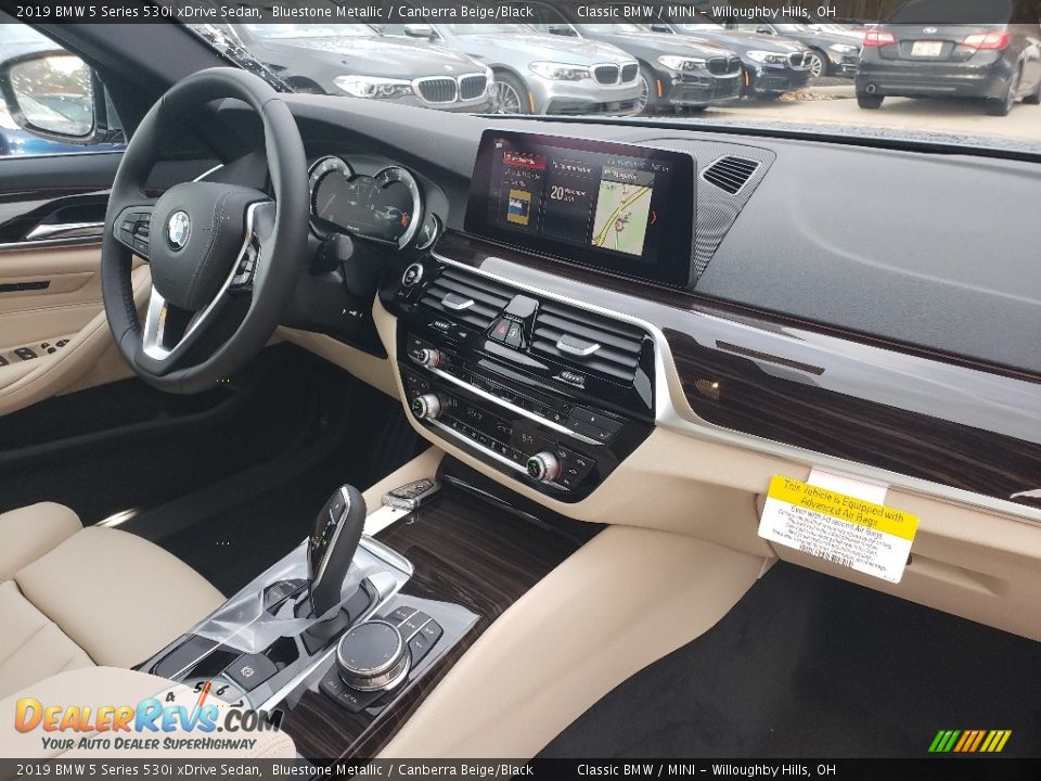 2019 BMW 5 Series 530i xDrive Sedan Bluestone Metallic / Canberra Beige/Black Photo #4