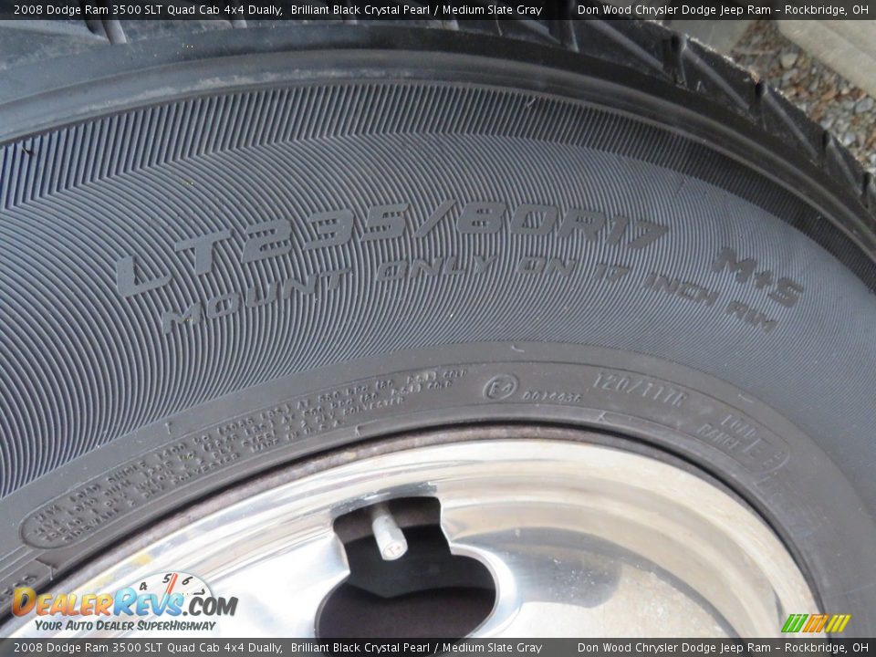 2008 Dodge Ram 3500 SLT Quad Cab 4x4 Dually Brilliant Black Crystal Pearl / Medium Slate Gray Photo #3