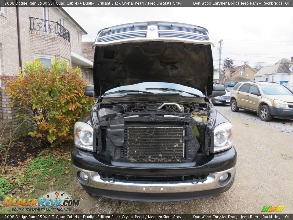 2008 Dodge Ram 3500 SLT Quad Cab 4x4 Dually Brilliant Black Crystal Pearl / Medium Slate Gray Photo #6