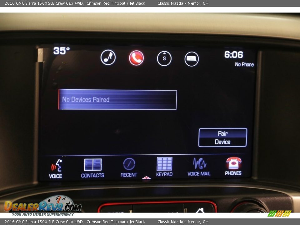 2016 GMC Sierra 1500 SLE Crew Cab 4WD Crimson Red Tintcoat / Jet Black Photo #13