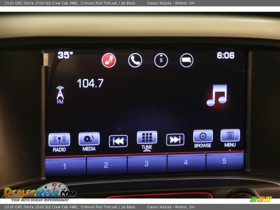 2016 GMC Sierra 1500 SLE Crew Cab 4WD Crimson Red Tintcoat / Jet Black Photo #14