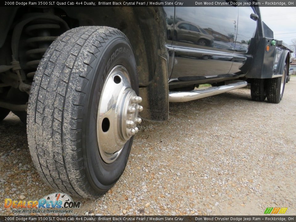 2008 Dodge Ram 3500 SLT Quad Cab 4x4 Dually Brilliant Black Crystal Pearl / Medium Slate Gray Photo #9
