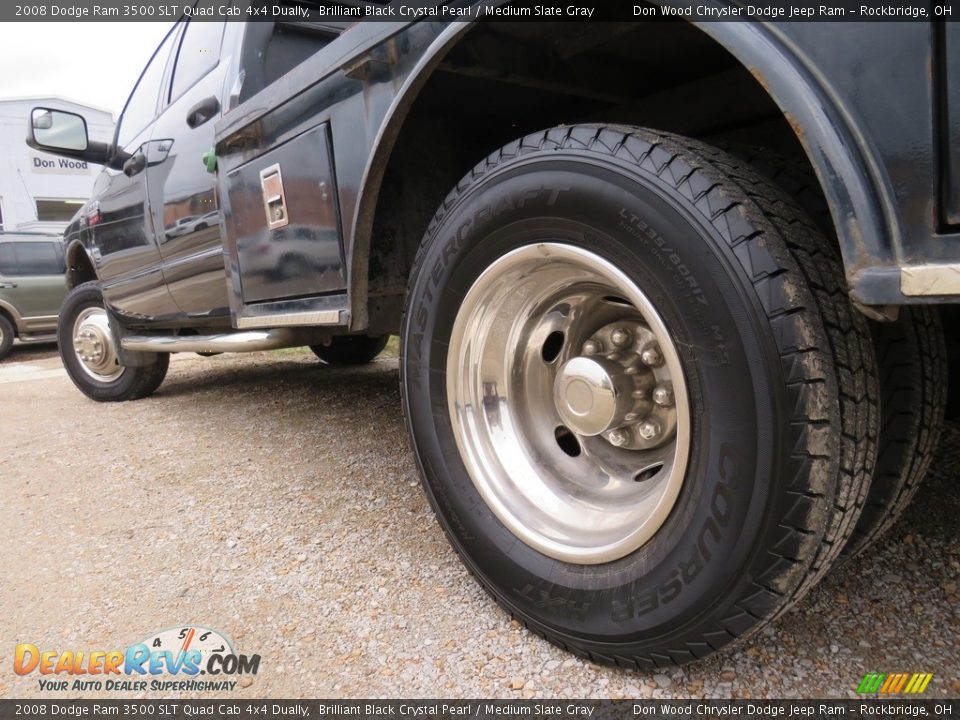 2008 Dodge Ram 3500 SLT Quad Cab 4x4 Dually Brilliant Black Crystal Pearl / Medium Slate Gray Photo #10