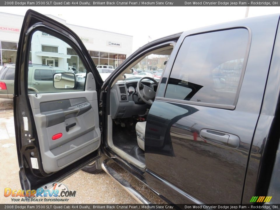 2008 Dodge Ram 3500 SLT Quad Cab 4x4 Dually Brilliant Black Crystal Pearl / Medium Slate Gray Photo #16