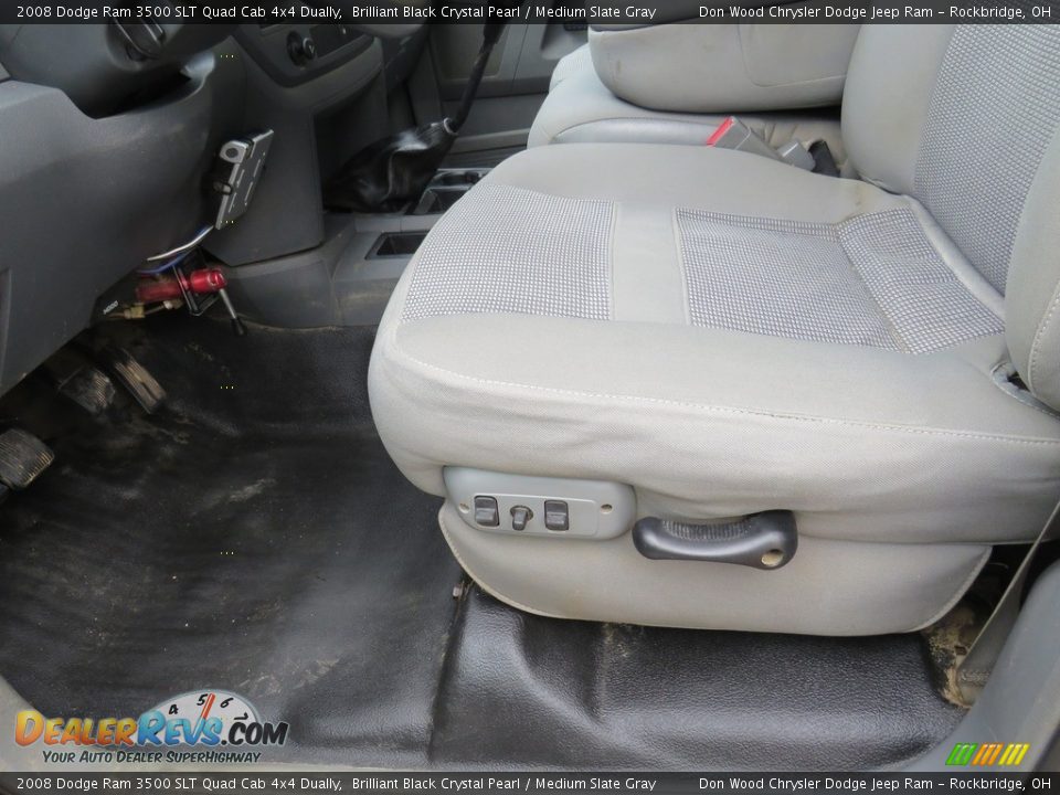 2008 Dodge Ram 3500 SLT Quad Cab 4x4 Dually Brilliant Black Crystal Pearl / Medium Slate Gray Photo #17