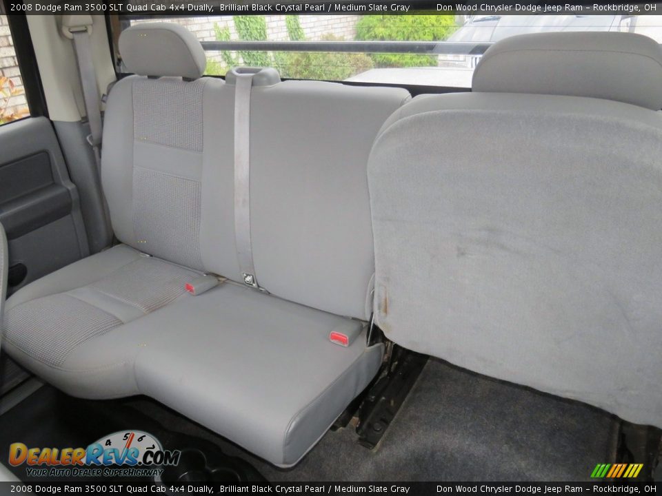 2008 Dodge Ram 3500 SLT Quad Cab 4x4 Dually Brilliant Black Crystal Pearl / Medium Slate Gray Photo #19