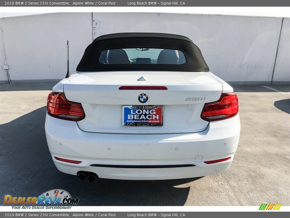 2019 BMW 2 Series 230i Convertible Alpine White / Coral Red Photo #3