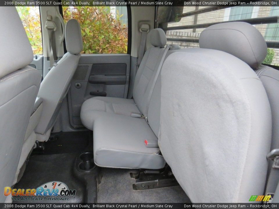 2008 Dodge Ram 3500 SLT Quad Cab 4x4 Dually Brilliant Black Crystal Pearl / Medium Slate Gray Photo #22