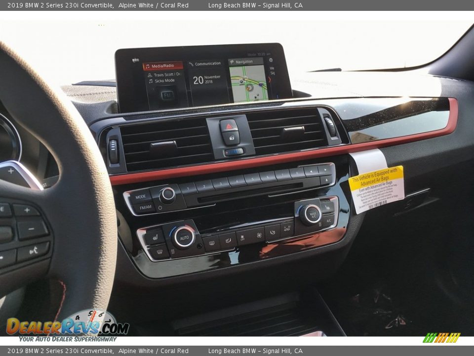 2019 BMW 2 Series 230i Convertible Alpine White / Coral Red Photo #6
