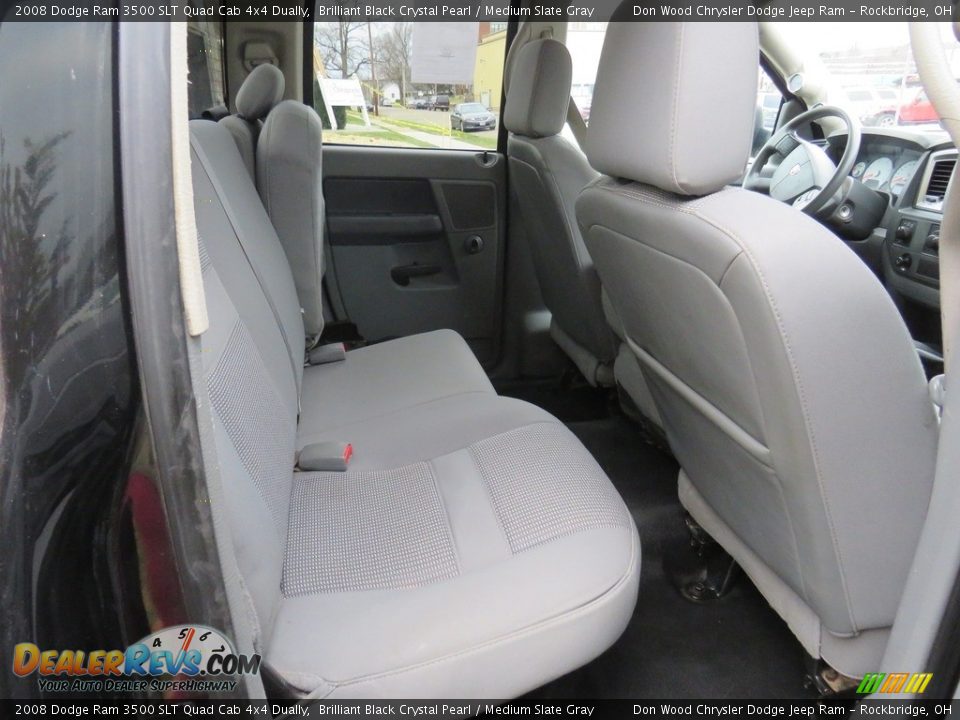 2008 Dodge Ram 3500 SLT Quad Cab 4x4 Dually Brilliant Black Crystal Pearl / Medium Slate Gray Photo #24
