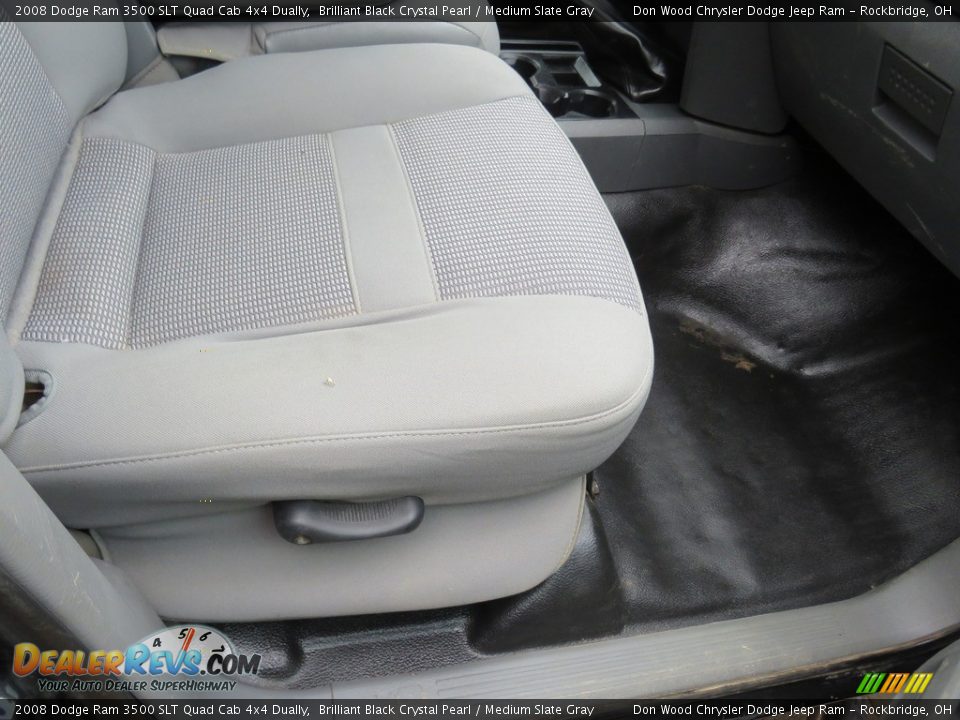 2008 Dodge Ram 3500 SLT Quad Cab 4x4 Dually Brilliant Black Crystal Pearl / Medium Slate Gray Photo #26