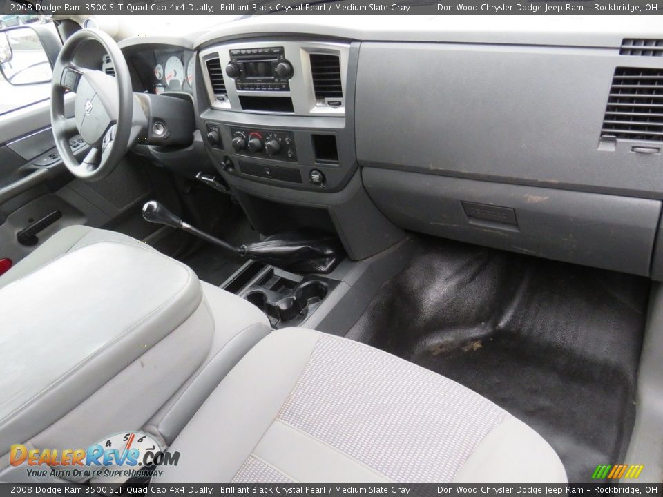 2008 Dodge Ram 3500 SLT Quad Cab 4x4 Dually Brilliant Black Crystal Pearl / Medium Slate Gray Photo #27