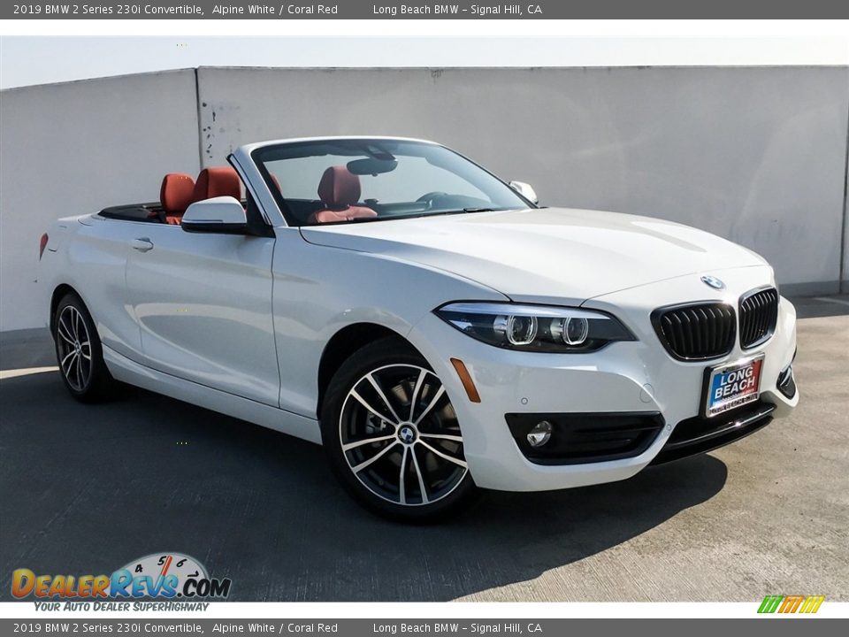 2019 BMW 2 Series 230i Convertible Alpine White / Coral Red Photo #12