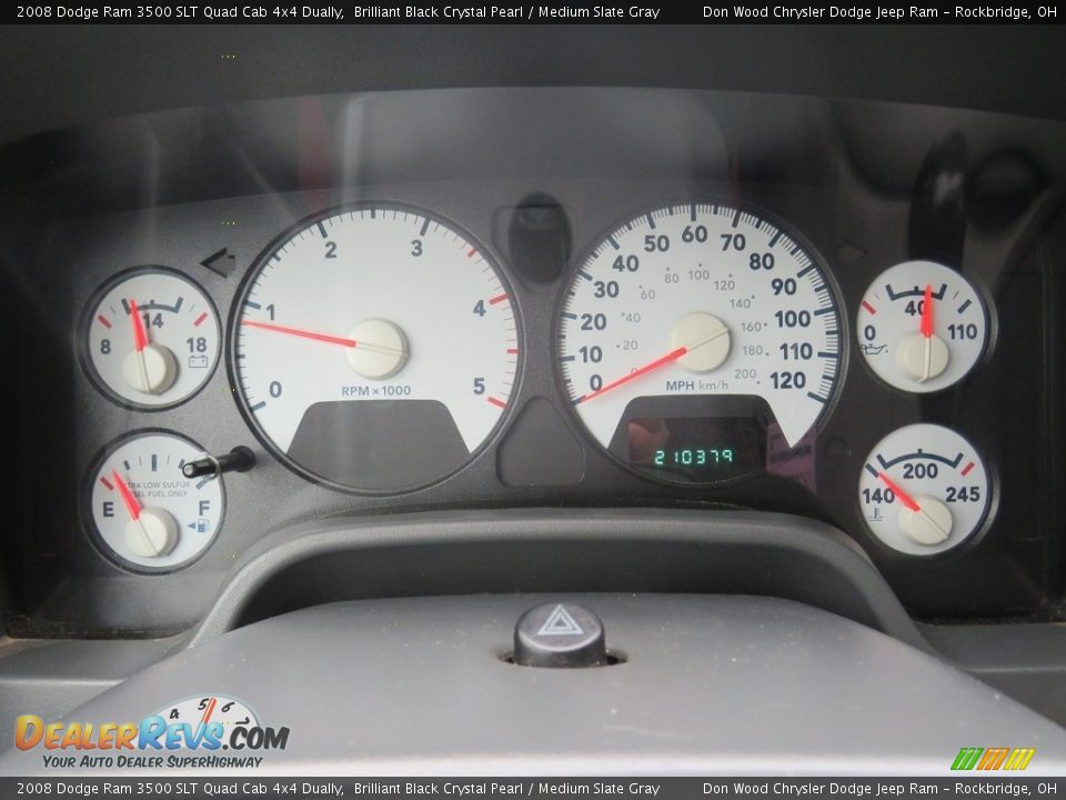2008 Dodge Ram 3500 SLT Quad Cab 4x4 Dually Brilliant Black Crystal Pearl / Medium Slate Gray Photo #32