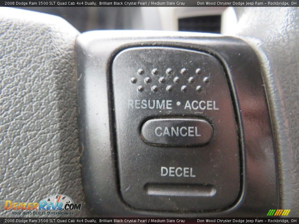 2008 Dodge Ram 3500 SLT Quad Cab 4x4 Dually Brilliant Black Crystal Pearl / Medium Slate Gray Photo #36