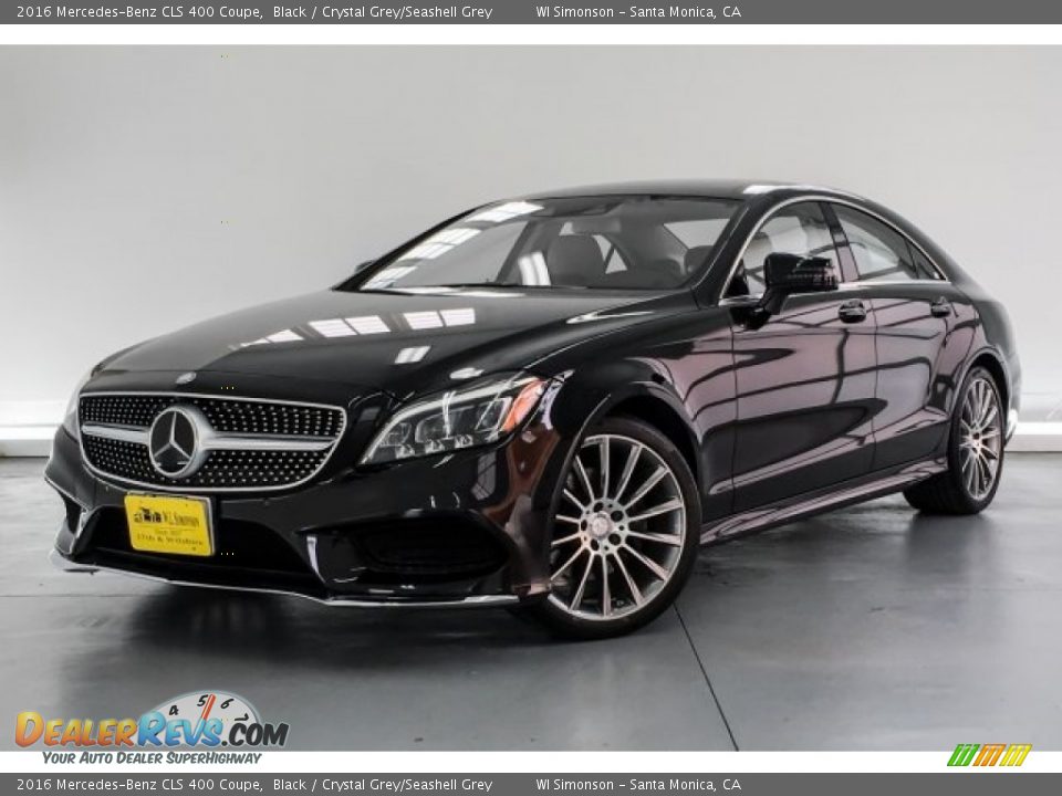 2016 Mercedes-Benz CLS 400 Coupe Black / Crystal Grey/Seashell Grey Photo #12