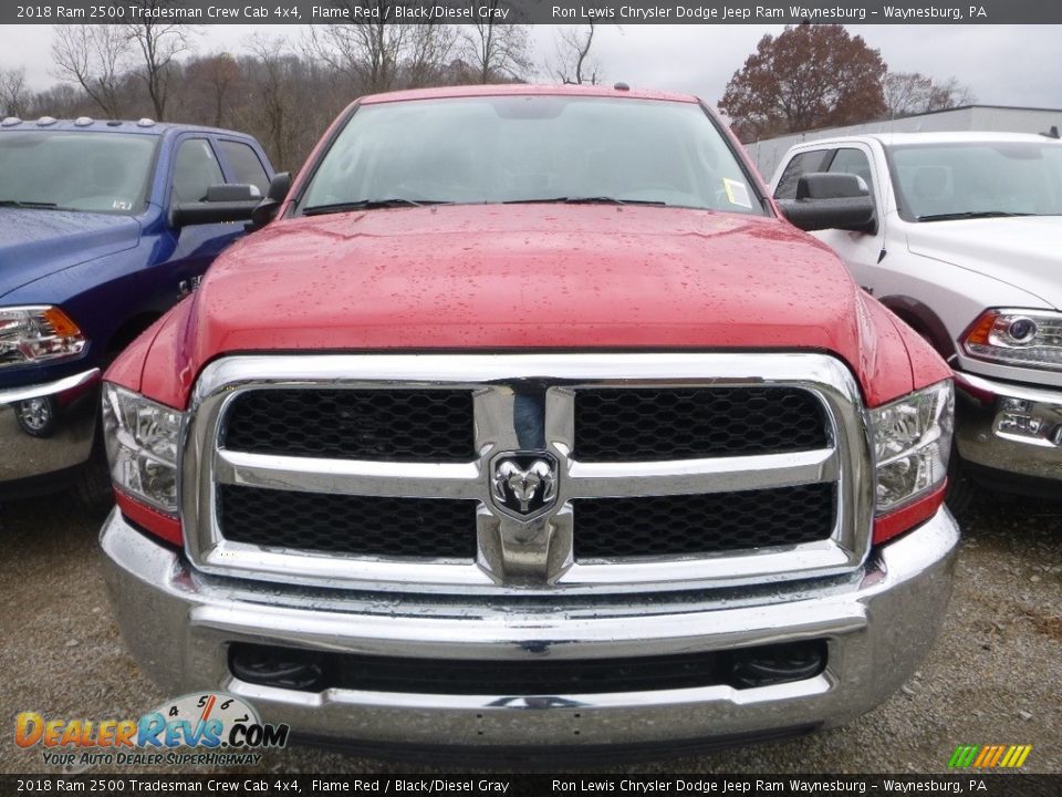 2018 Ram 2500 Tradesman Crew Cab 4x4 Flame Red / Black/Diesel Gray Photo #2